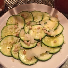 Gluten-free zucchini carpaccio from Fig & Olive